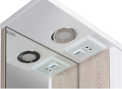 Iddis Зеркальный шкаф Sena 50 белый/светлое дерево – фотография-5